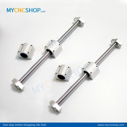 2Pcs Dia.12mm-L450mm Linear Shaft Hardened Rod+4Pcs SHF12 shaft rail support+4Pcs SCS12UU Linear Blocks Unit